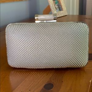 Cross body beaded cocktail clutch